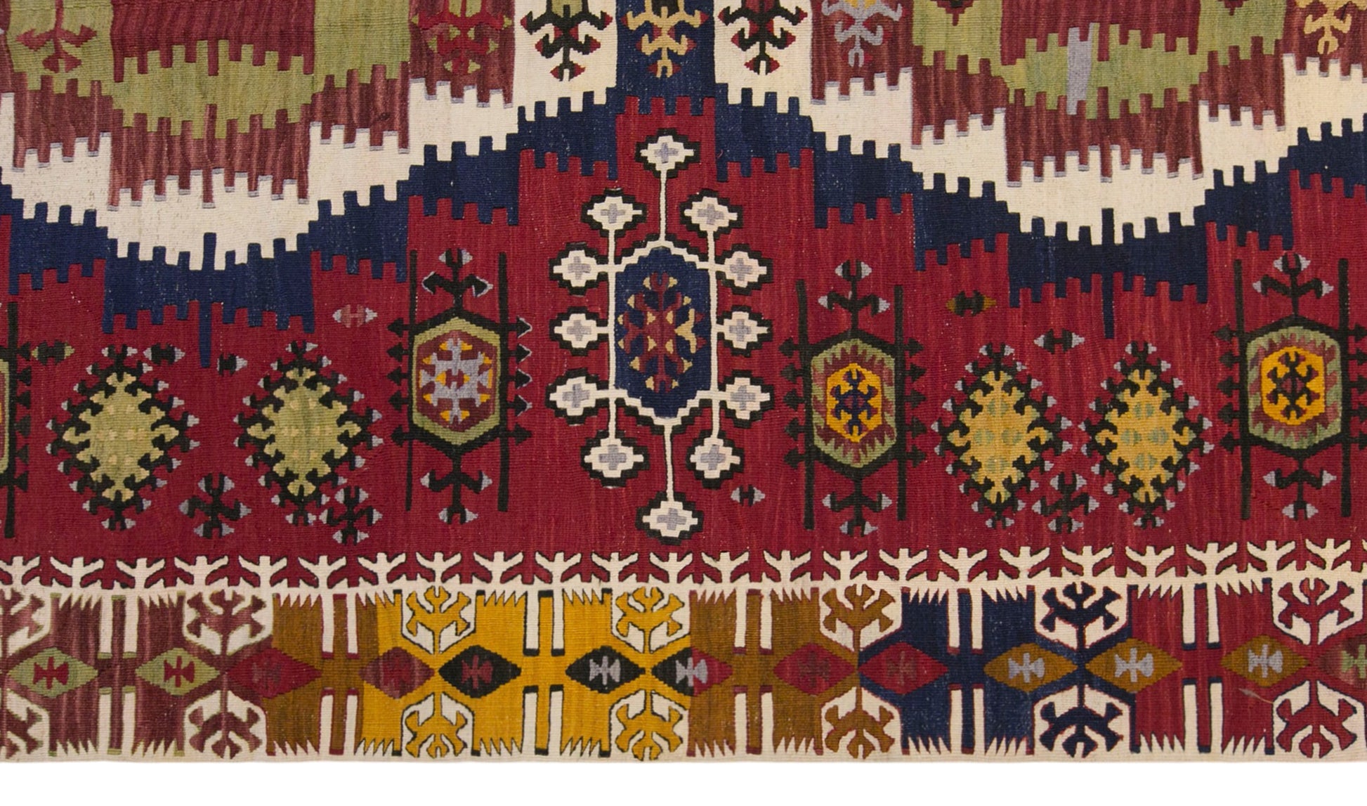 Vintage Turkish Kilim Rug, 5.1 x 13.6 ft, 155 x 415 cm, Handwoven Wool Kilim