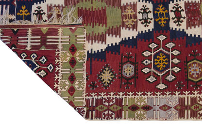 Vintage Turkish Kilim Rug, 5.1 x 13.6 ft, 155 x 415 cm, Handwoven Wool Kilim