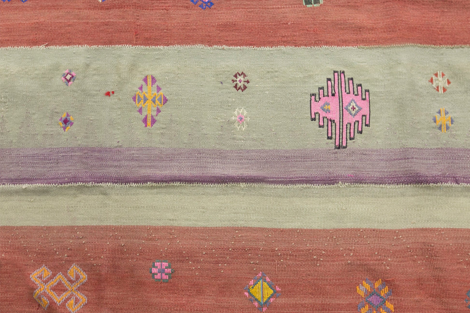 Vintage Turkish Kilim Rug, 5.1 x 8.4 ft, Handwoven Wool Embroidered Anatolian Rug
