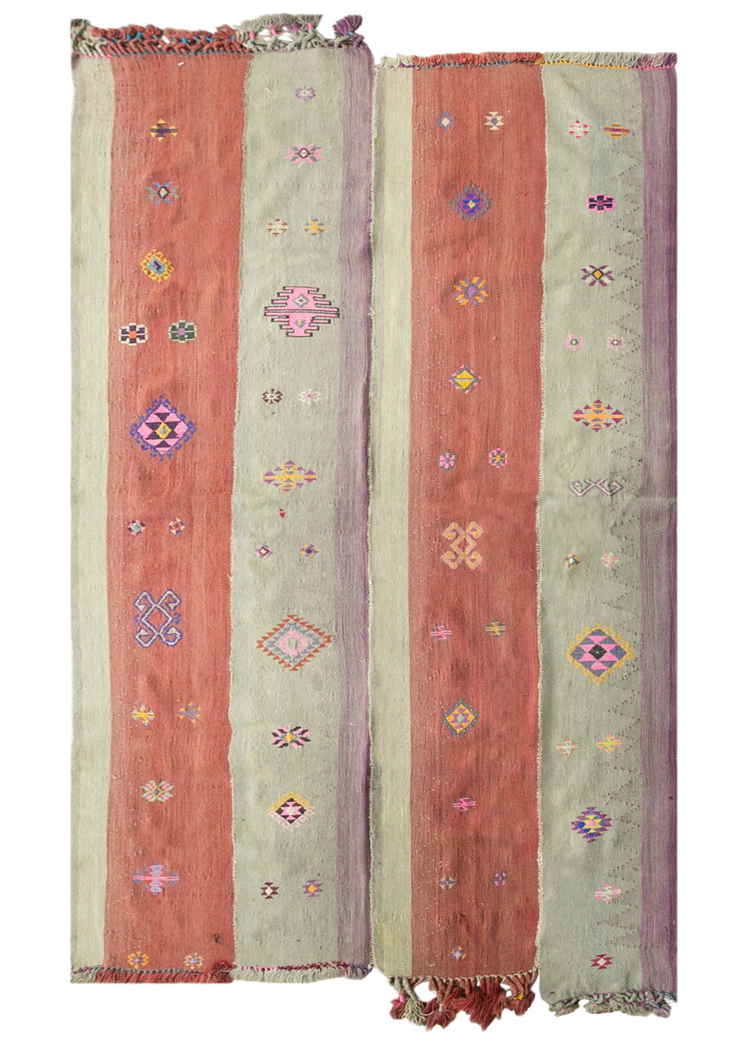 Vintage Turkish Kilim Rug, 5.1 x 8.4 ft, Handwoven Wool Embroidered Anatolian Rug