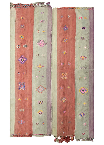 Vintage Turkish Kilim Rug, 5.1 x 8.4 ft, Handwoven Wool Embroidered Anatolian Rug