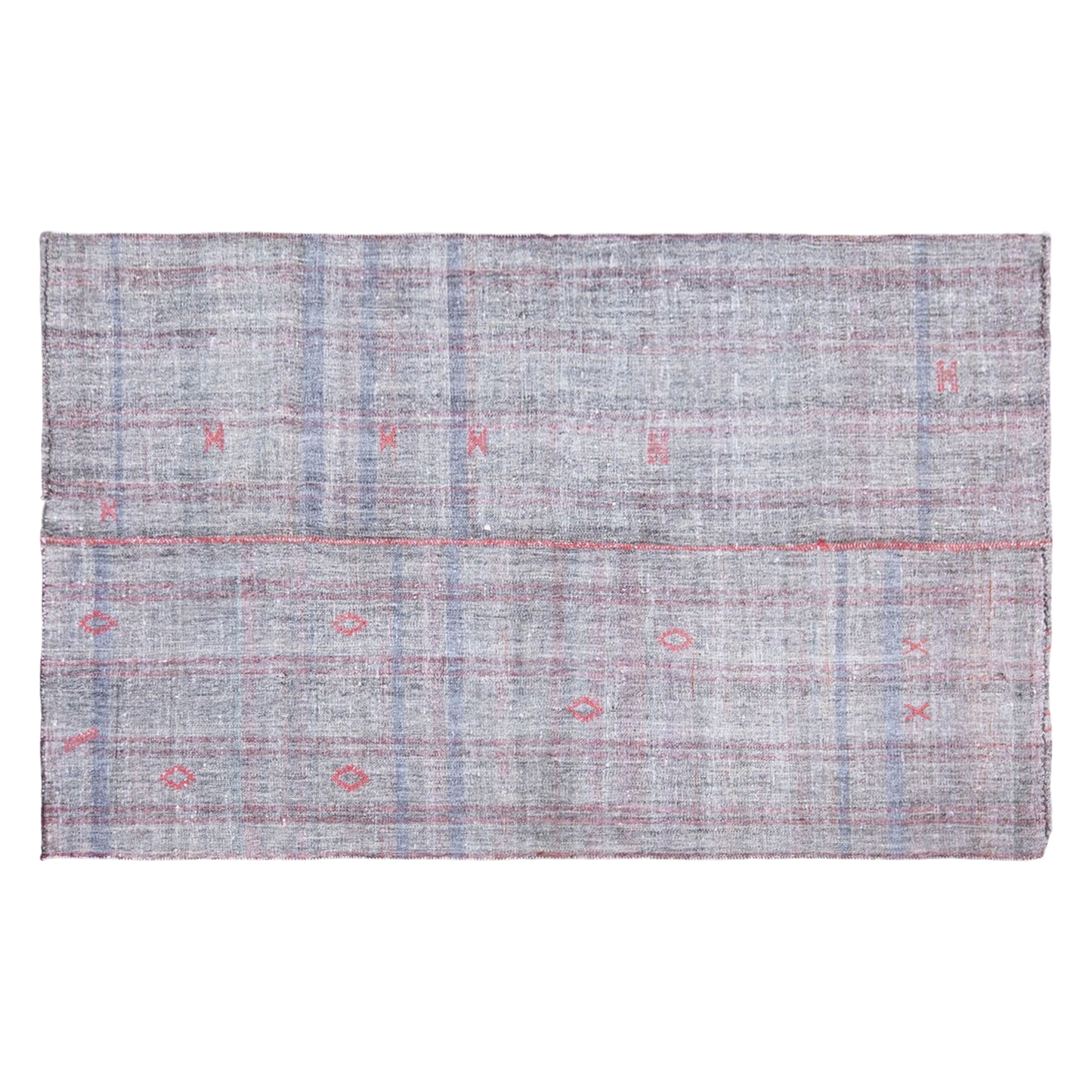 Vintage Turkish Kilim Rug, 5.1x9 ft, 156x275 cm, Handwoven Turkish Wool Kilim