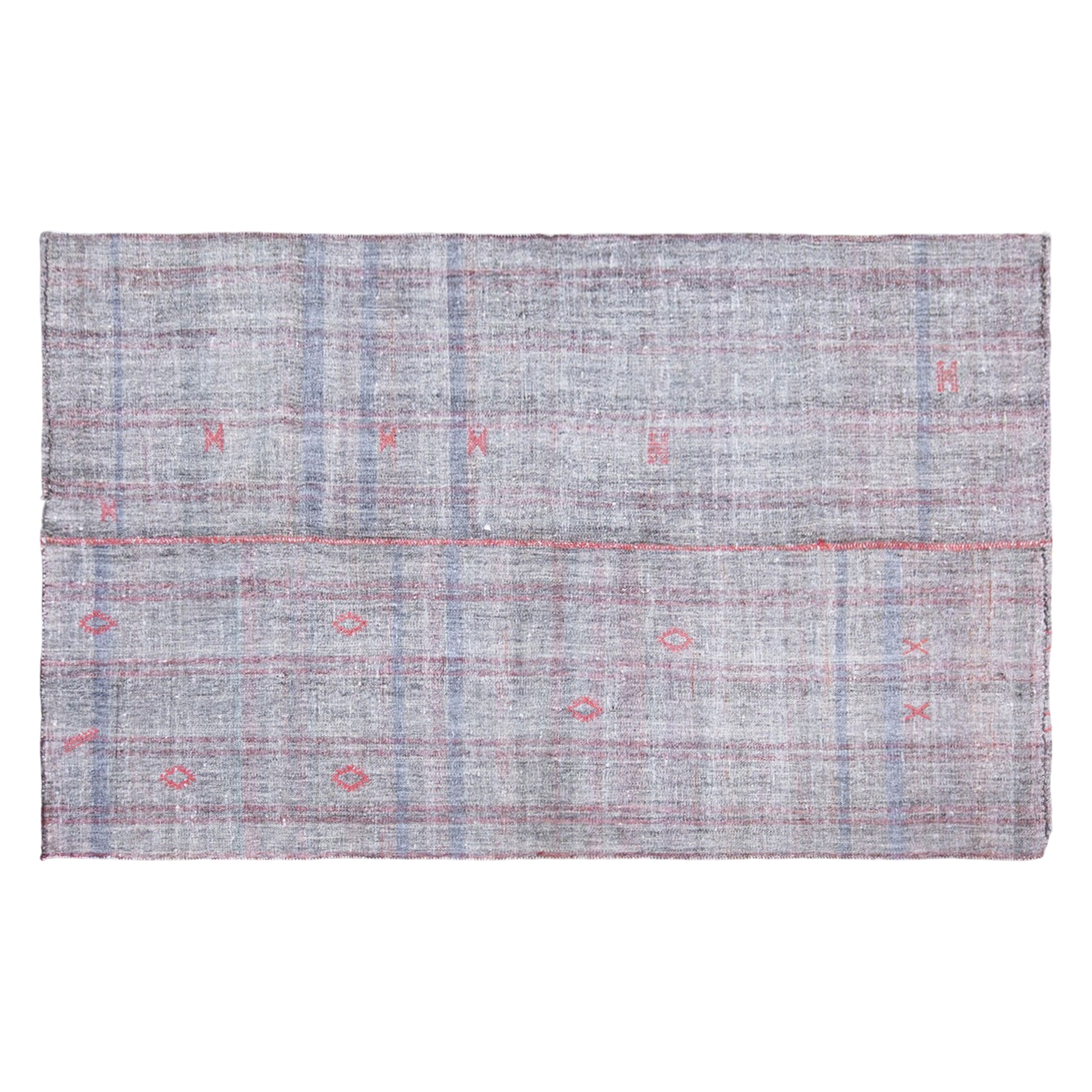Vintage Turkish Kilim Rug, 5.1x9 ft, 156x275 cm, Handwoven Turkish Wool Kilim