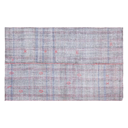 Vintage Turkish Kilim Rug, 5.1x9 ft, 156x275 cm, Handwoven Turkish Wool Kilim