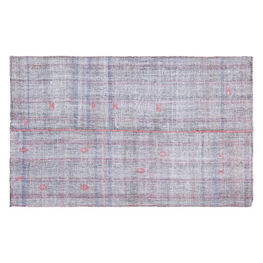 Vintage Turkish Kilim Rug, 5.1x9 ft, 156x275 cm, Handwoven Turkish Wool Kilim