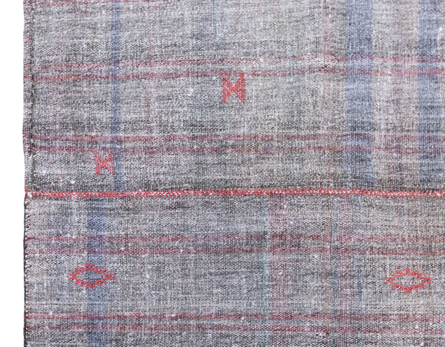 Vintage Turkish Kilim Rug, 5.1x9 ft, 156x275 cm, Handwoven Turkish Wool Kilim