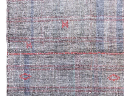 Vintage Turkish Kilim Rug, 5.1x9 ft, 156x275 cm, Handwoven Turkish Wool Kilim