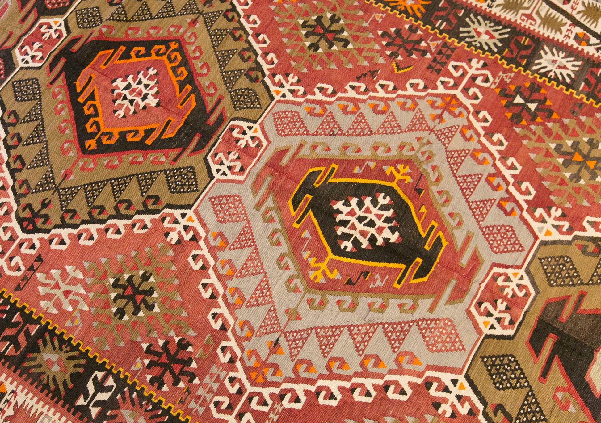 Vintage Turkish Kilim Rug, 5.2 x 11.2 ft, 160 x 340 cm, Handwoven Wool Kilim