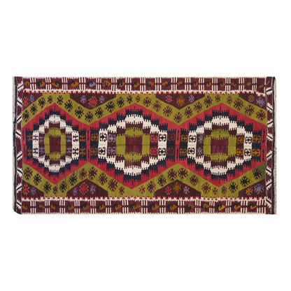 Vintage Turkish Kilim Rug, 5.2 x 11.7 ft, 160 x 356 cm, Handwoven Wool Kilim