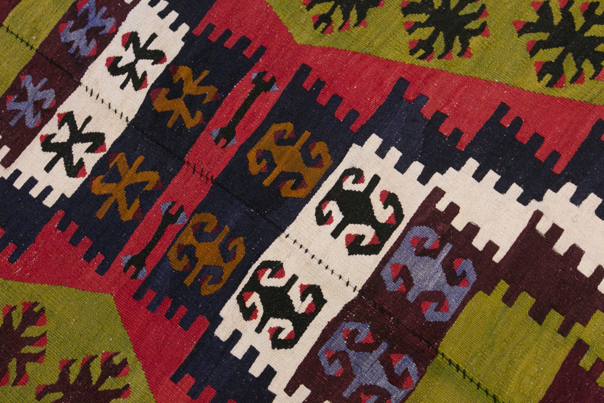 Vintage Turkish Kilim Rug, 5.2 x 11.7 ft, 160 x 356 cm, Handwoven Wool Kilim