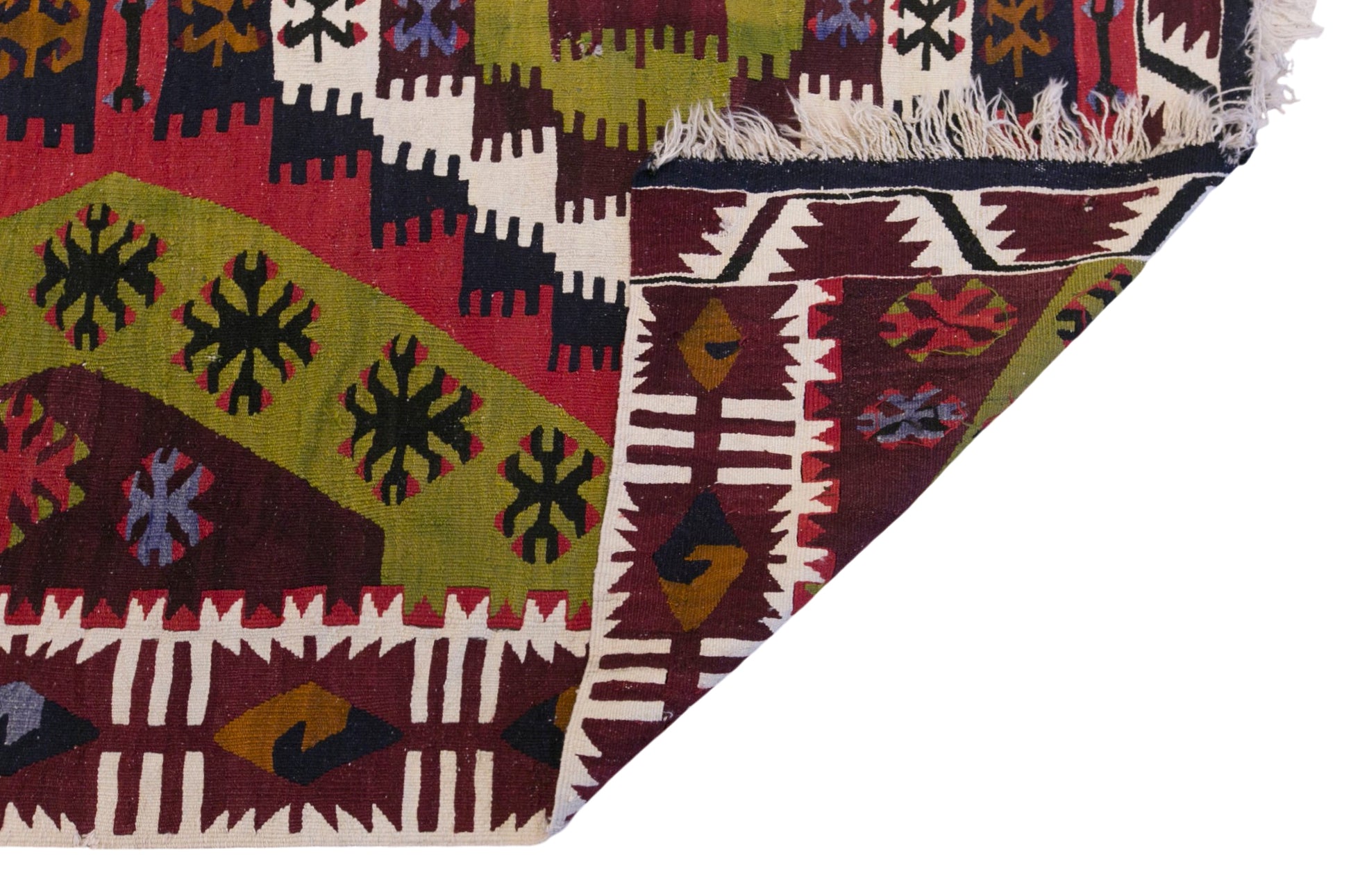 Vintage Turkish Kilim Rug, 5.2 x 11.7 ft, 160 x 356 cm, Handwoven Wool Kilim