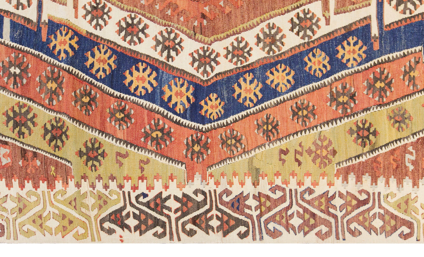 Vintage Turkish Kilim Rug, 5.2 x 13.6 ft, 157 x 415 cm, Handwoven Wool Kilim