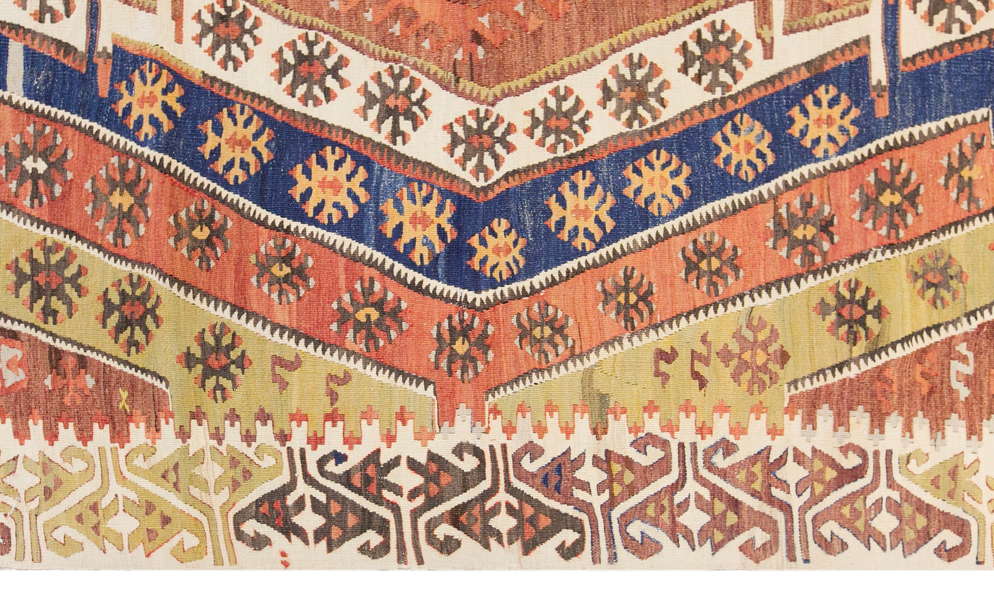 Vintage Turkish Kilim Rug, 5.2 x 13.6 ft, 157 x 415 cm, Handwoven Wool Kilim