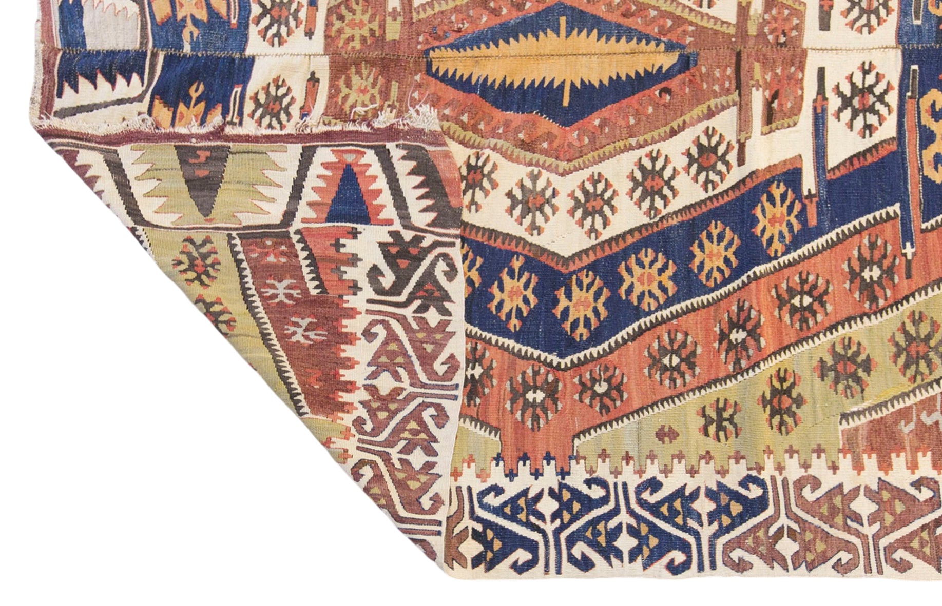 Vintage Turkish Kilim Rug, 5.2 x 13.6 ft, 157 x 415 cm, Handwoven Wool Kilim