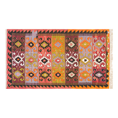 Vintage Turkish Kilim Rug, 5.4 x 11.6 ft, 165 x 355 cm, Handwoven Wool Kilim