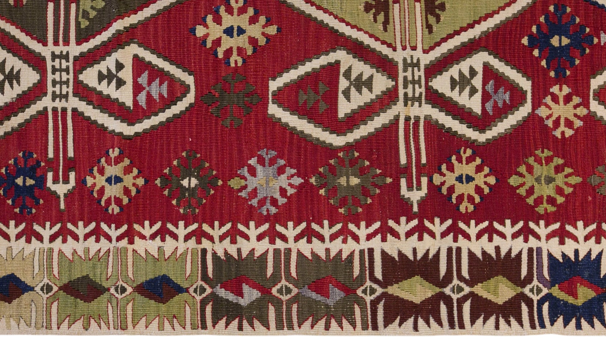 Vintage Turkish Kilim Rug, 5.4 x 12.3 ft, 165 x 375 cm, Handwoven Wool Kilim