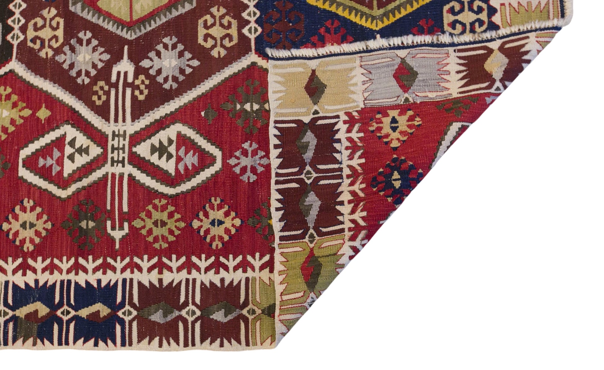 Vintage Turkish Kilim Rug, 5.4 x 12.3 ft, 165 x 375 cm, Handwoven Wool Kilim