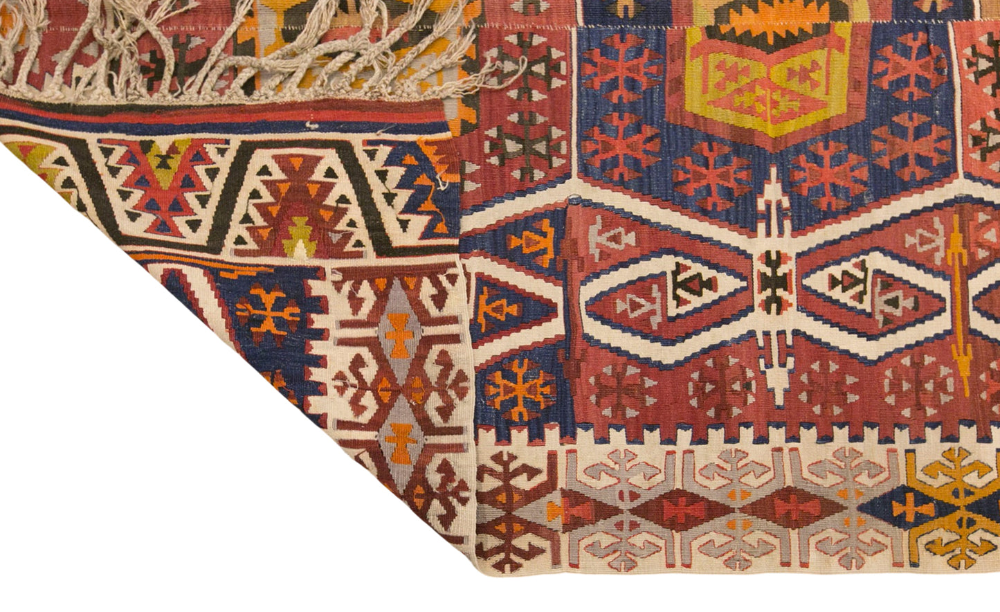 Vintage Turkish Kilim Rug, 5.4 x 14.1 ft, 165 x 430 cm, Handwoven Wool Kilim
