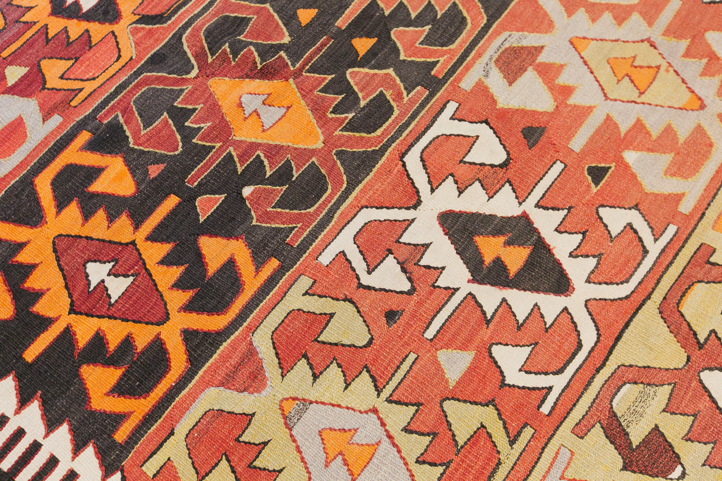 Vintage Turkish Kilim Rug, 5.4 x 9.8 ft, 165 x 300 cm, Handwoven Wool Kilim