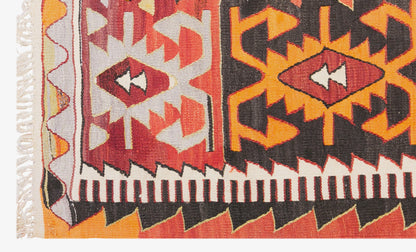 Vintage Turkish Kilim Rug, 5.4 x 9.8 ft, 165 x 300 cm, Handwoven Wool Kilim