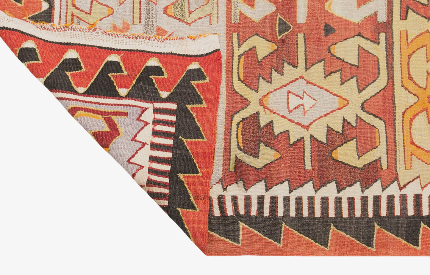 Vintage Turkish Kilim Rug, 5.4 x 9.8 ft, 165 x 300 cm, Handwoven Wool Kilim
