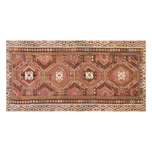 Vintage Turkish Kilim Rug, 5.5 x 12.1 ft, 168 x 370 cm, Handwoven Wool Kilim
