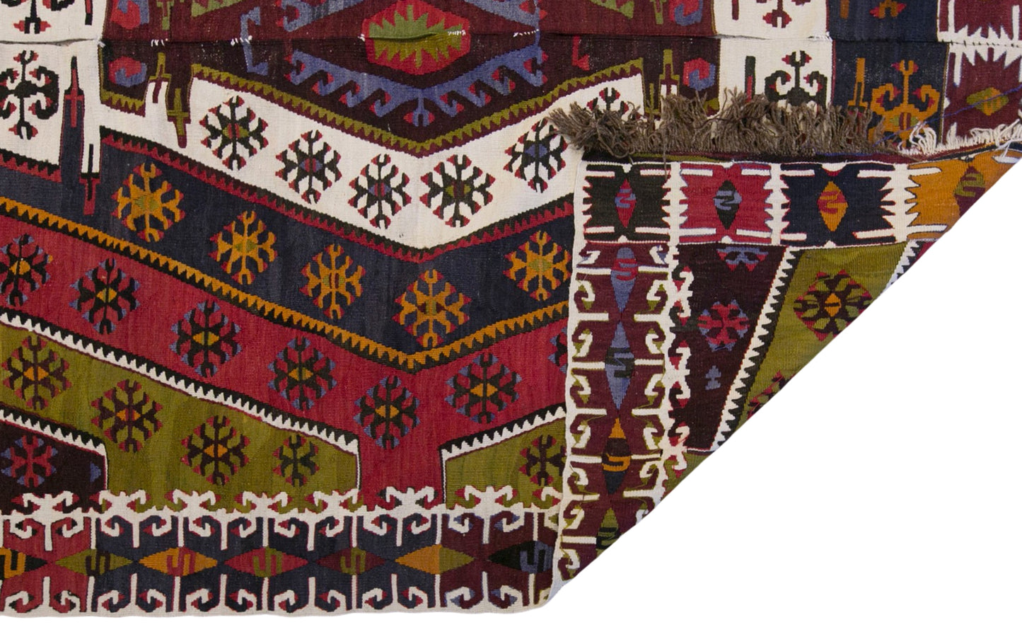 Vintage Turkish Kilim Rug, 5.5 x 14.4 ft, 167 x 440 cm, Handwoven Wool Kilim