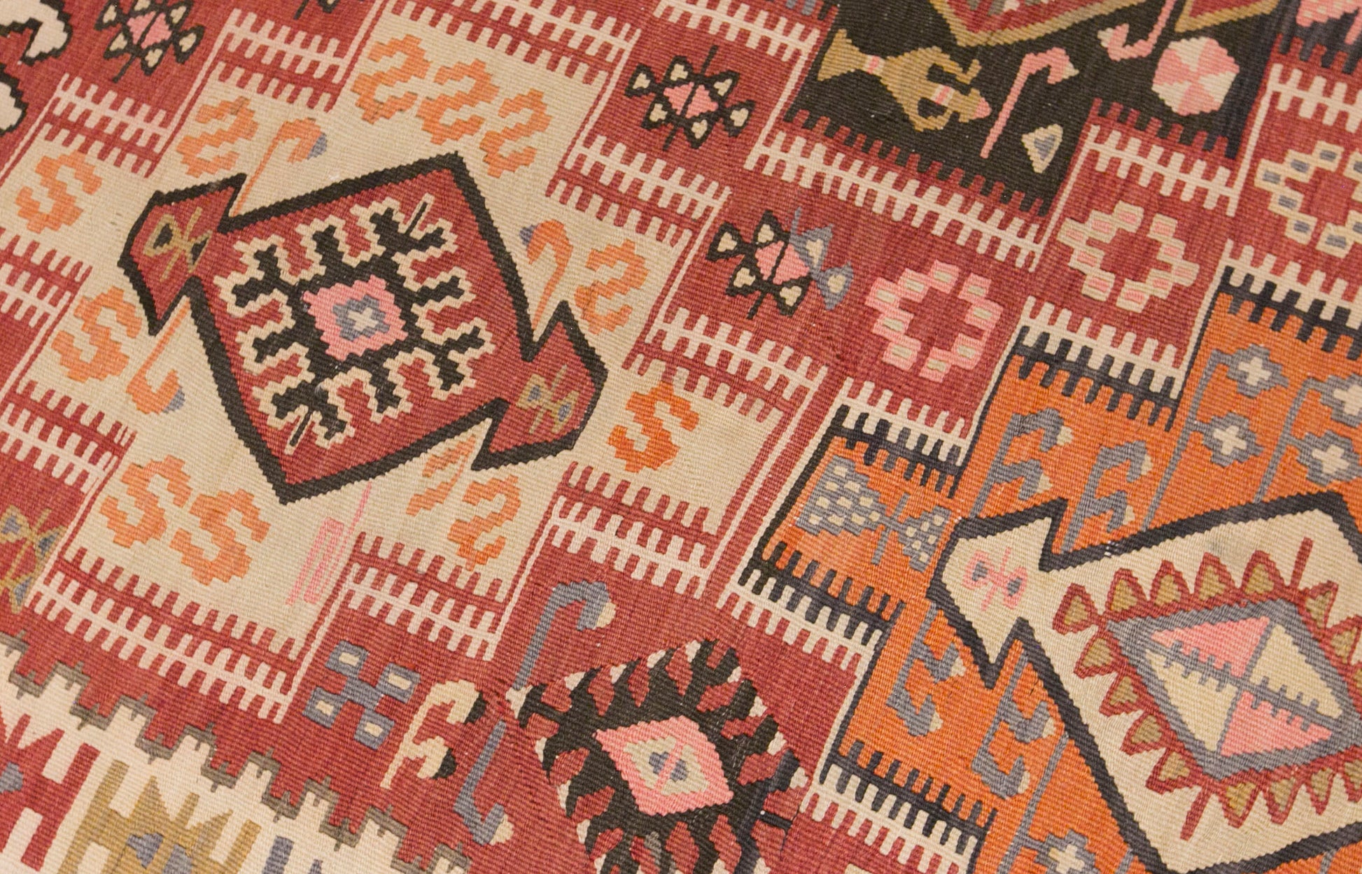 Vintage Turkish Kilim Rug, 5.5 x 9.8 ft, 168 x 300 cm, Handwoven Wool Kilim