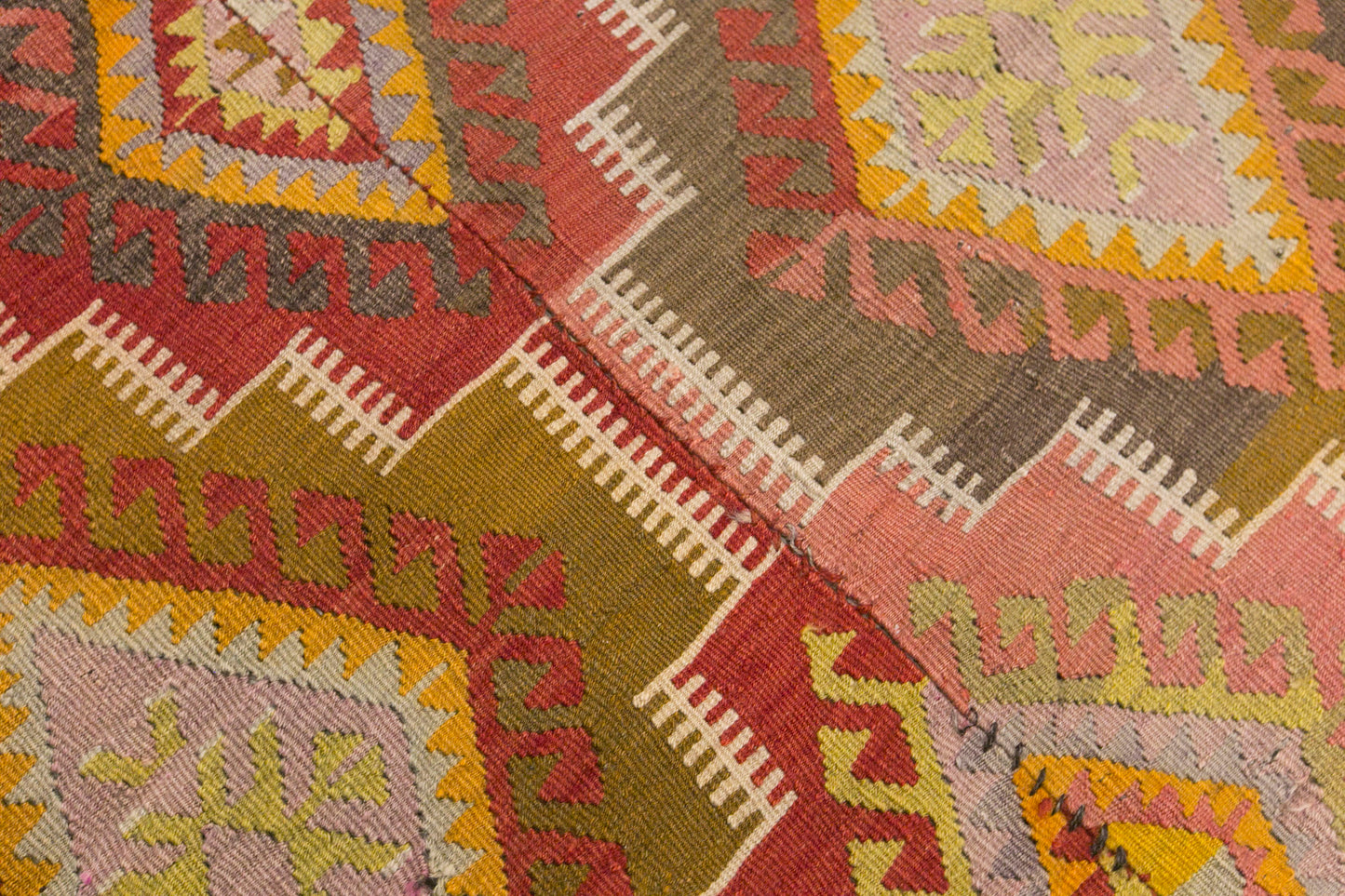 Vintage Turkish Kilim Rug, 5.6 x 10.3 ft, 170 x 315 cm, Handwoven Wool Kilim