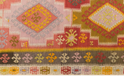 Vintage Turkish Kilim Rug, 5.6 x 10.3 ft, 170 x 315 cm, Handwoven Wool Kilim
