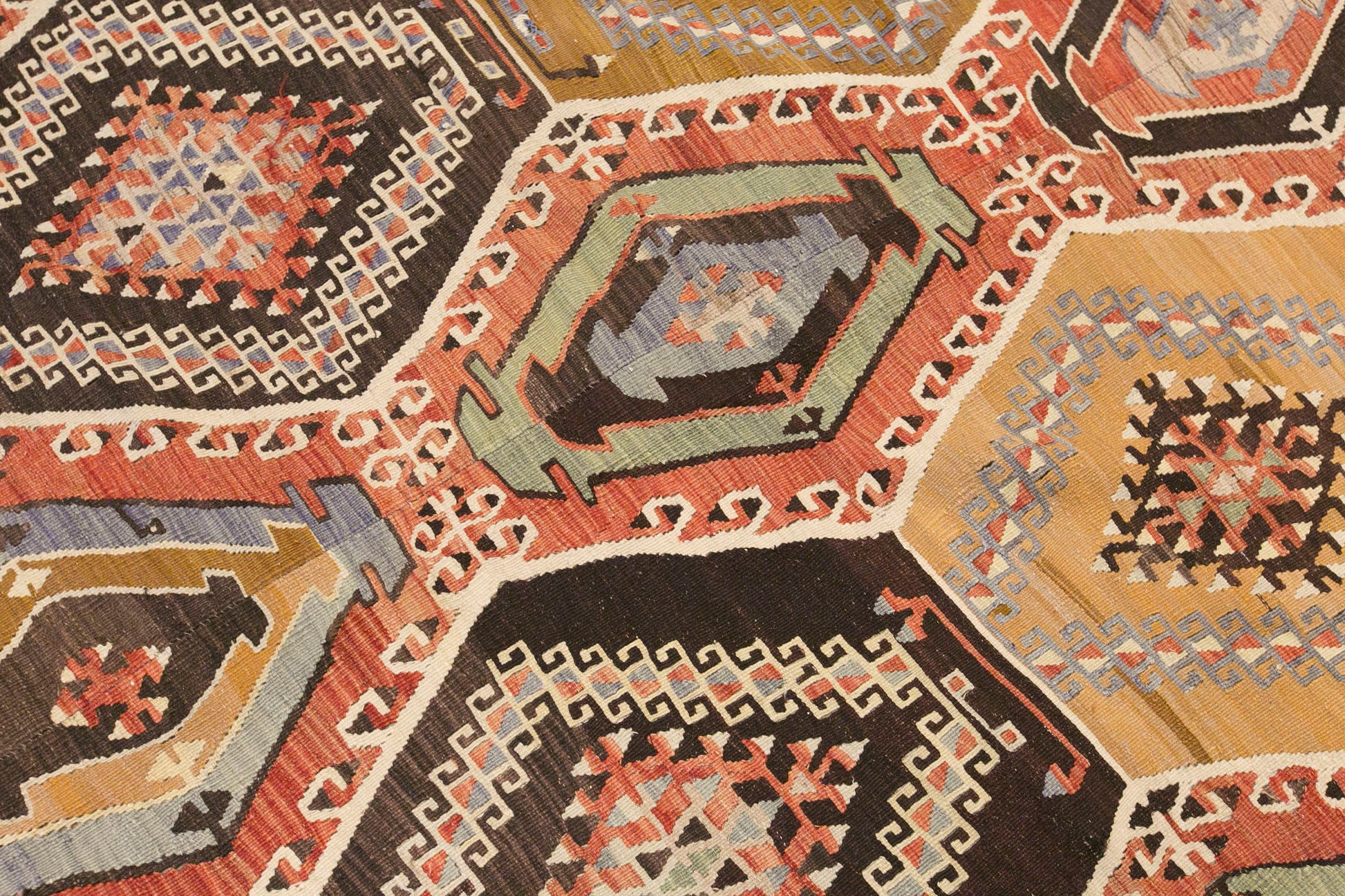 Vintage Turkish Kilim Rug, 5.6 x 11.8 ft, 172 x 360 cm, Handwoven Wool Kilim