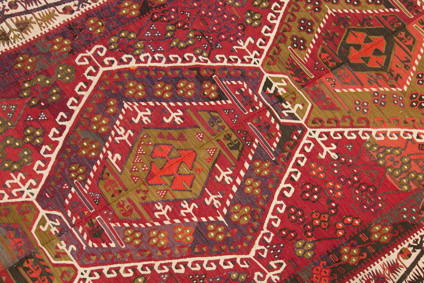 Vintage Turkish Kilim Rug, 5.6 x 13.6 ft, 170 x 415 cm, Handwoven Wool Kilim