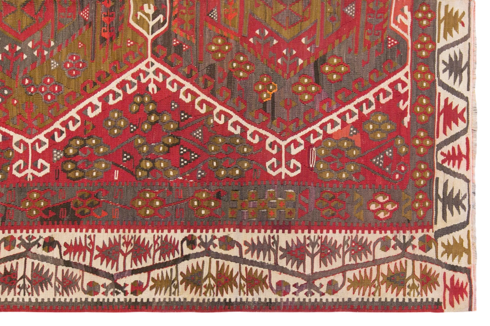 Vintage Turkish Kilim Rug, 5.6 x 13.6 ft, 170 x 415 cm, Handwoven Wool Kilim