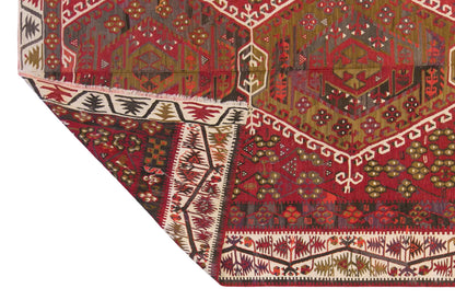 Vintage Turkish Kilim Rug, 5.6 x 13.6 ft, 170 x 415 cm, Handwoven Wool Kilim