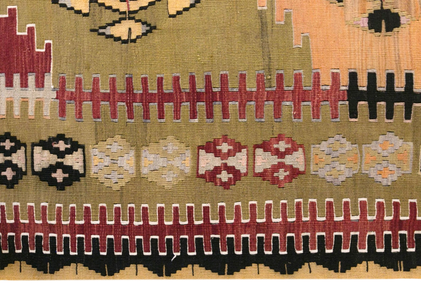 Vintage Turkish Kilim Rug, 5.6 x 8.7 ft, 170 x 265 cm, Handwoven Wool Kilim