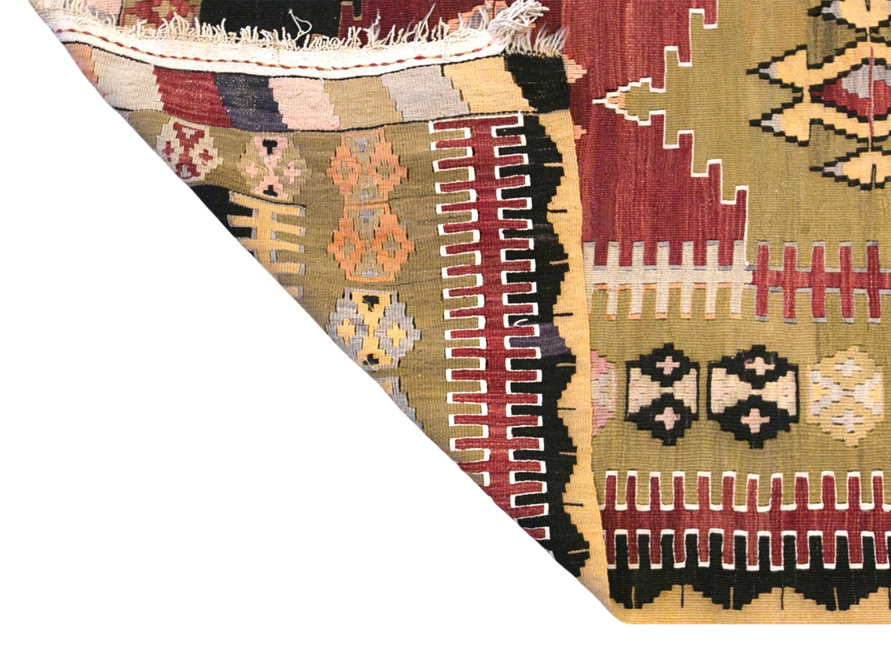 Vintage Turkish Kilim Rug, 5.6 x 8.7 ft, 170 x 265 cm, Handwoven Wool Kilim