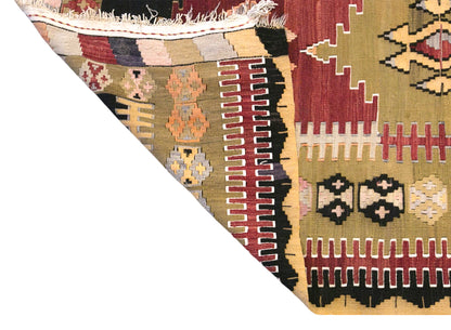 Vintage Turkish Kilim Rug, 5.6 x 8.7 ft, 170 x 265 cm, Handwoven Wool Kilim