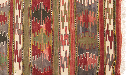 Vintage Turkish Kilim Rug, 5.6 x 9.0 ft, 172 x 275 cm, Handwoven Wool Kilim