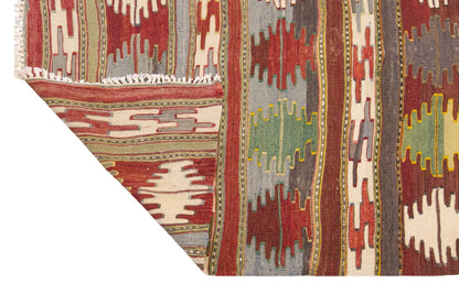 Vintage Turkish Kilim Rug, 5.6 x 9.0 ft, 172 x 275 cm, Handwoven Wool Kilim