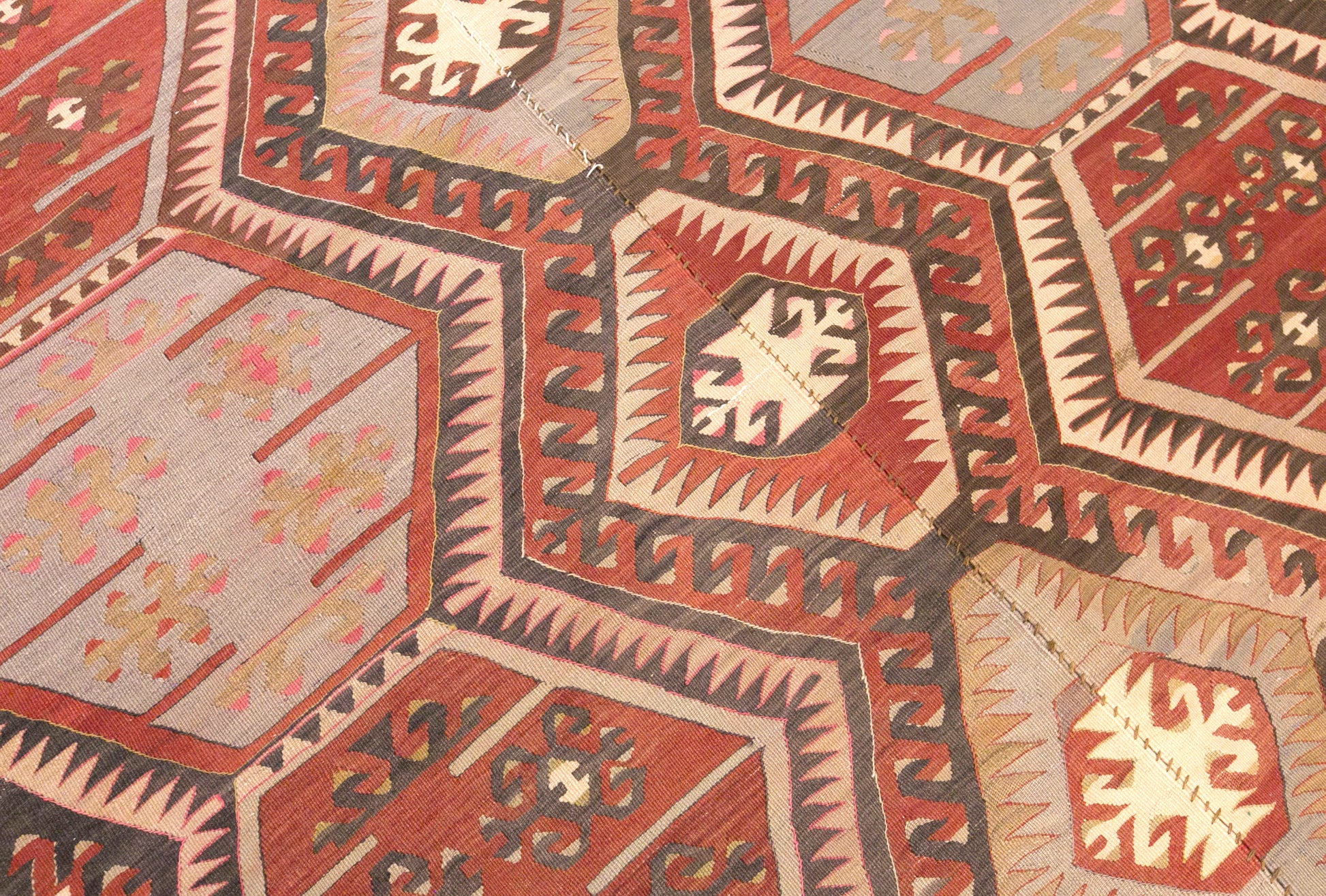 Vintage Turkish Kilim Rug, 5.7 x 13.3 ft, 175 x 405 cm, Handwoven Wool Kilim