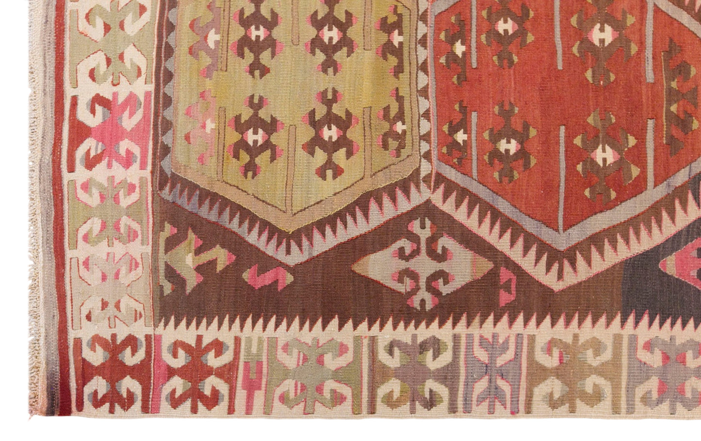 Vintage Turkish Kilim Rug, 5.7 x 13.3 ft, 175 x 405 cm, Handwoven Wool Kilim