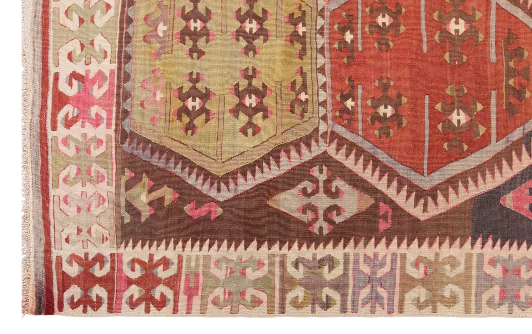 Vintage Turkish Kilim Rug, 5.7 x 13.3 ft, 175 x 405 cm, Handwoven Wool Kilim