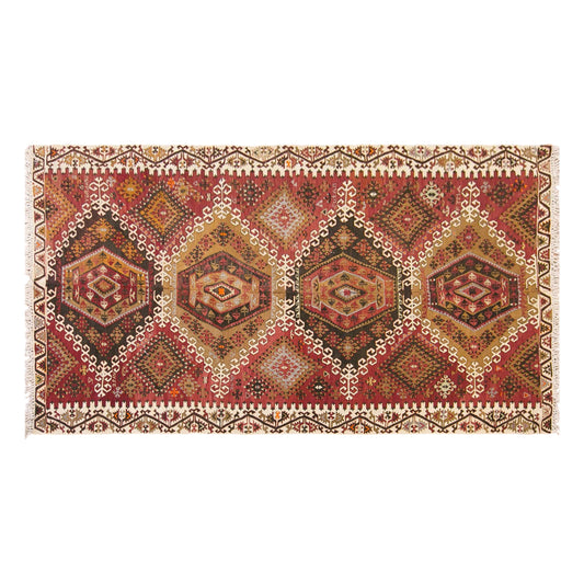 Vintage Turkish Kilim Rug, 5.8 x 10.7 ft, 178 x 325 cm, Handwoven Wool Kilim