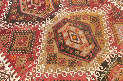 Vintage Turkish Kilim Rug, 5.8 x 10.7 ft, 178 x 325 cm, Handwoven Wool Kilim