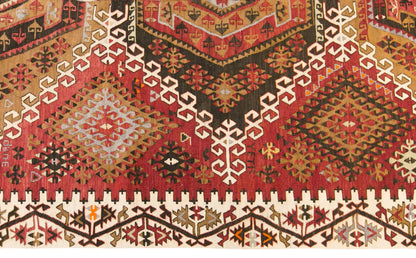 Vintage Turkish Kilim Rug, 5.8 x 10.7 ft, 178 x 325 cm, Handwoven Wool Kilim