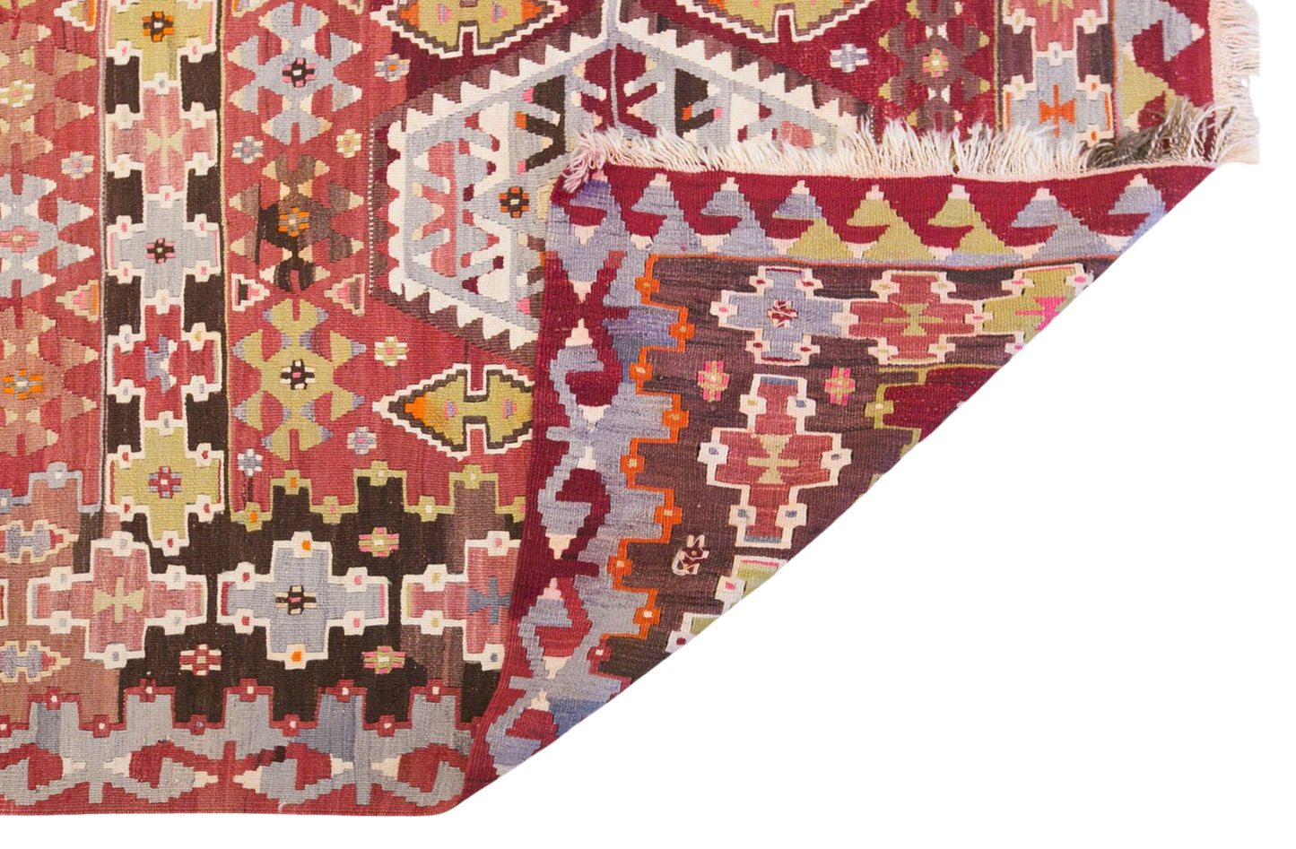 Vintage Turkish Kilim Rug, 5.8 x 10.8 ft, 176 x 330 cm, Handwoven Wool Kilim