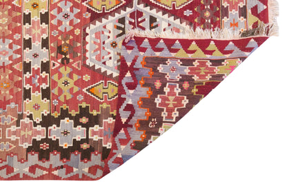 Vintage Turkish Kilim Rug, 5.8 x 10.8 ft, 176 x 330 cm, Handwoven Wool Kilim