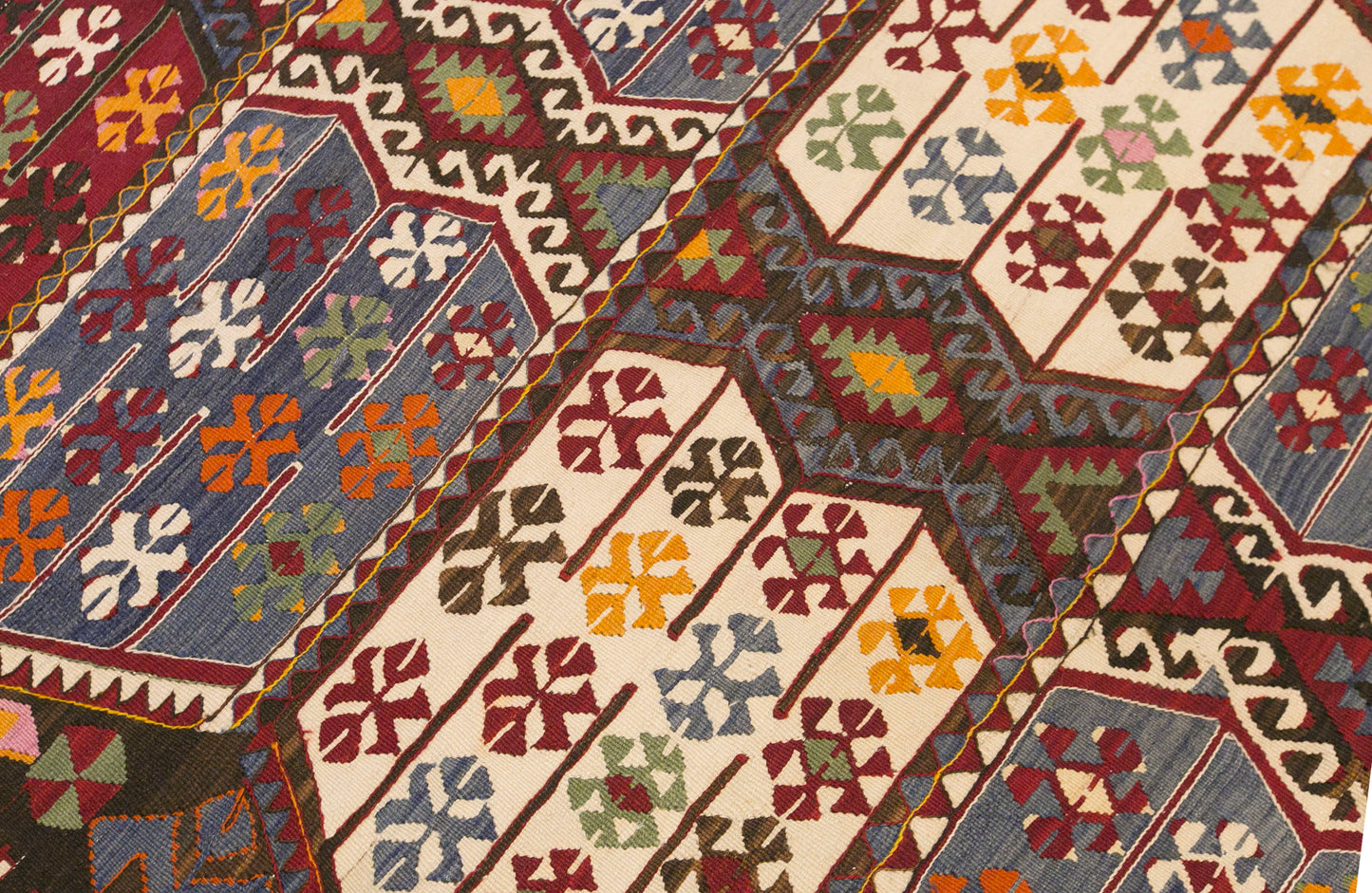 Vintage Turkish Kilim Rug, 5.8 x 11.3 ft, 178 x 345 cm, Handwoven Wool Kilim