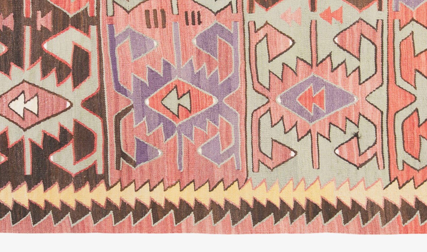 Vintage Turkish Kilim Rug, 5.8 x 8.9 ft, 178 x 272 cm, Handwoven Wool Kilim