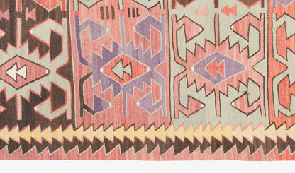 Vintage Turkish Kilim Rug, 5.8 x 8.9 ft, 178 x 272 cm, Handwoven Wool Kilim